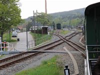 30.04.2018 Einfahrt Bahnhof Cranzahl Schmalspur/Normalspurkreuzung