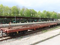 30.04.2018 Schmalspurverladewagen im Bahnhof Cranzahl
