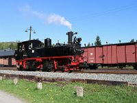 30.04.2018 Pressnitztalbahn Bahnhof Steinbach Lok beim umsetzen