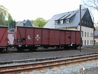 30.04.2018 Pressnitztalbahn Bahnhof Schmalzgrube Güterwagen