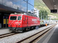 18.06.2018 MGB Güterzug im Bahnhof Visp