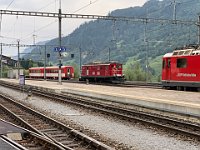 06.08.2019 MGB SACE Zug beim Manöver im Bahnhof Disentis