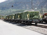 24.05.2017 MGB Schotterwagenzug im Depot Glisergrund
