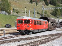 29.09.2017 MGB Bahnhof Oberwald Steuerwagen Autoverlad Furkatunnel