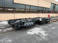 23.02.2024 MGB Drehgestelle für neuen Schotterwagen im Depot Glisergrund