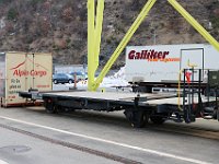 18.01.2019 MGB Lbv 2632 Containerwagen im Güterzentrum Bockbart