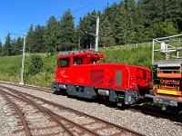 16.07.2022 MGB HGm 2/2 702 Bauzuglokomotive in Hospental
