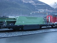30.12.2016 MGB Fd 4852 Schotterwagen blassgrün im Depot Glisergrund
