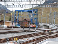 10.04.2019 MOB Blick auf das Güter Umschlagzentrum im Bahnhof Zweisimmen