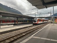 13.06.2020 Zentralbahn Triebwagen im Bahnhof Interlaken Ost