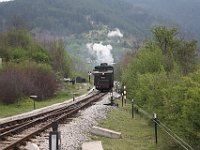 05.05.2017 Sarganska osmica Bahnhof Mokra Gora Einfahrt Dampflok