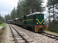 05.05.2017 Sarganska osmica Bahnhof Jatare Einfahrt Dieselzug