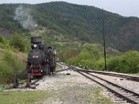 05.05.2017 Sarganska osmica Bahnhof Mokra Gora Dampflok abgestellt