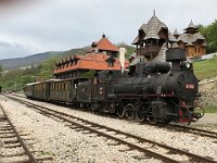 05.05.2017 Sarganska osmica Bahnhof Mokra Gora Dampfzug abfahrbereit