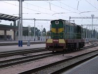 03.08.2002 Diesellokomotive beim rangieren im Bahnhof Kiew