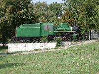 31.07.2002 Dampflokomotive K4 aufgestellt bei der Kindereisenbahn Saporoshje