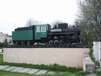16.04.2017 Dampflokomotive K4 aufgestellt bei der Kindereisenbahn Saporoshje