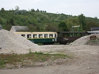 02.05.2017 Waldbahn Lillafüred Wagengarnitur im Depot in Diosgyör